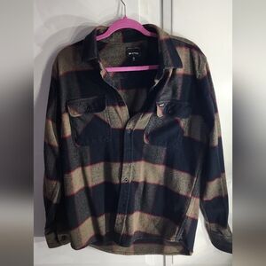 Brixton Plaid Flannel Standard Fit Bowery Size M